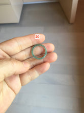 Load image into Gallery viewer, 16.3mm size5 3/4 100% natural type A icy watery green/blue icy watery Guatemala jadeite jade band ring group BP84
