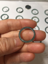 Load image into Gallery viewer, 16.5mm size 6 100% natural type A icy watery green/blue icy watery Guatemala jadeite jade band ring group PA256
