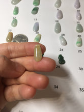 Load image into Gallery viewer, 100% Natural type A sunny green white purple yellow Jadeite Jade blessed melon pendant group PA209
