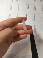 Load image into Gallery viewer, 100% Natural type A icy watery light green white narrow rectangle Jadeite Jade safe and sound pendant group BS139 Add on item
