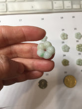 Load image into Gallery viewer, Type A 100% Natural light green/white/purple jadeite Jade Hawaiian flower Pendant AA66

