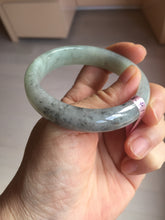 Load image into Gallery viewer, 52.8mm Type A 100% Natural light green black (Wuji) Jadeite Jade bangle PD14
