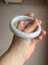 Load image into Gallery viewer, 62.5mm certified 100% natural Type A light purple/white jadeite jade bangle PA11-6113

