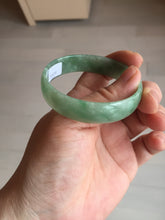 Load image into Gallery viewer, 52.5mm certified natural 100% natural Type A sunny green thin jadeite jade bangle E136-0937
