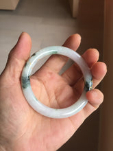 Load image into Gallery viewer, 53.5mm certified 100% natural Type A sunny green white purple carved and golden-painted round cut jadeite jade bangle PJ62
