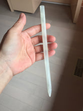 Load image into Gallery viewer, 18-20cm 100% Natural Icy light green white Xiu Jade (Serpentine) Hairpin AW72

