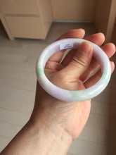 Load image into Gallery viewer, 59.5mm certified 100% natural Type A sunny green/purple white jadeite jade bangle PC197-1217
