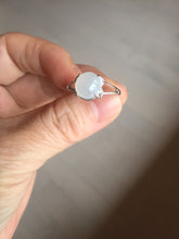 Load image into Gallery viewer, 100% natural type A icy watery green dark green four-prong jadeite jade ring group AA90
