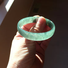 Load image into Gallery viewer, 51.7mm Certified type A 100% Natural oily dark green gray (油青) thin Jadeite Jade bangle PB273-1042
