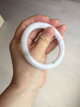 Load image into Gallery viewer, 54mm Certified type A 100% Natural sunny green purple round cut Jadeite bangle PC101-4952
