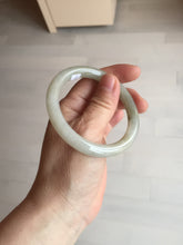 Load image into Gallery viewer, 53.3mm certified 100% natural Type A light green yellow with floating seaweed round cut jadeite jade bangle BM63-6612

