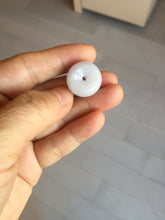 Load image into Gallery viewer, 17-19 mm Type A 100% Natural Sunny green/light green/white/purple Jadeite Jade Safety Guardian Button donuts Pendant group PB120

