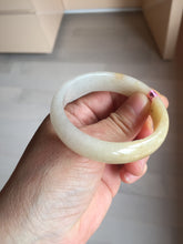 Load image into Gallery viewer, 47.5mm certified 100% natural Type A icy watery light green yellow white oval jadeite jade bangle PC18-6668
