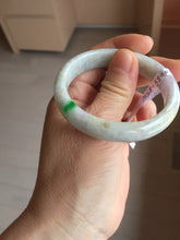 Load image into Gallery viewer, 52.2mm certified 100% natural type A white sunny green yellow purple(FU LU SHOU) oval jadeite bangle PH168-5800
