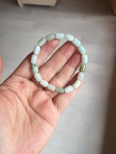 Load image into Gallery viewer, 9.9-10.5mm size 52-54mm 100% natural type A light green jadeite jade beads bracelet PC54
