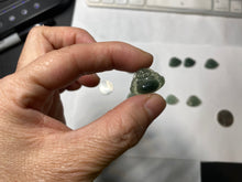 Load image into Gallery viewer, 100% Natural type A icy watery dark green(老油青) happy Buddha jadeite pendant BP178
