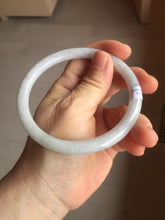 Load image into Gallery viewer, 65.2mm Certified type A 100% Natural light purple white round cut Jadeite bangle J142-(1937)
