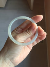 Load image into Gallery viewer, 54.3mm Certified 100% Natural gray black(灰冰) slim round cut nephrite jade bangle HN41-9131
