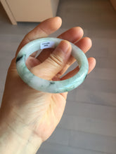 Load image into Gallery viewer, 52.5 mm Certified Type A 100% Natural green white Jadeite Jade bangle PA216-3889
