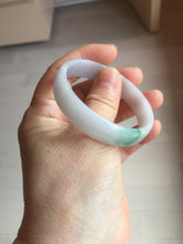 Load image into Gallery viewer, 50.5mm certified 100% natural Type A sunny green white/purple(春带彩) thin jadeite jade bangle BS165-1617
