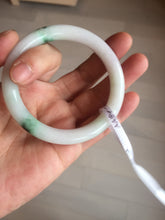 Load image into Gallery viewer, 54mm Certified Type A 100% Natural light green purple(春带彩) round cut jadeite Jade bangle AA84-4939
