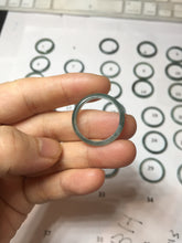 Load image into Gallery viewer, 18.8mm size 8 3/4 100% natural type A icy watery green/blue Guatemala jadeite jade band ring group PE27
