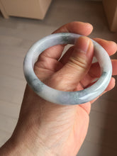 Load image into Gallery viewer, 53.5mm certified 100% natural Type A light green/purple white Snowy Pine Forest jadeite jade bangle J127-3084
