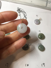 Load image into Gallery viewer, 9.9-15mm Type A 100% Natural light green yellow brown purple Jadeite Safety Guardian Button abacus bead donuts pendant PF73 Add on item
