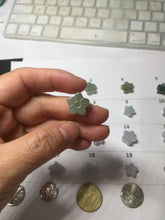 Load image into Gallery viewer, Type A 100% Natural light green/white/purple jadeite Jade flower Pendant group PC223
