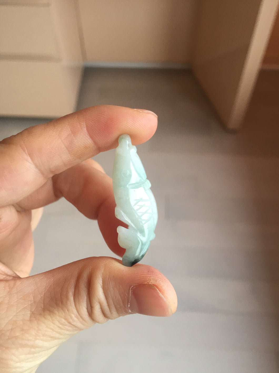 100% Natural green/dark green/yellow/purple jadeite jade 3D fish Pendant group BF154