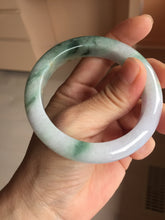 Load image into Gallery viewer, 53.7mm Certified 100% natural Type A Green &amp; Light Purple jadeite jade bangle PH243-0178
