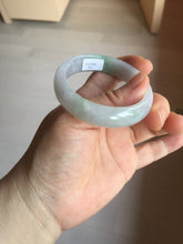 Load image into Gallery viewer, 51mm certified 100% natural Type A icy watery light green purple oval jadeite jade bangle PB209-2837
