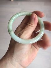 Load image into Gallery viewer, 54mm Certified Type A 100% Natural fresh light green yellow with sunny green flying flowers round cut Jadeite Jade bangle C91-2827
