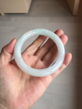Load image into Gallery viewer, 57.8mm Certified Type A 100% Natural light green purple chubby round cut Jadeite bangle BS127-4027
