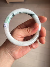 Load image into Gallery viewer, 57.5mm certified type A 100% Natural sunny green/purple round cut Jadeite jade bangle PH186-1264
