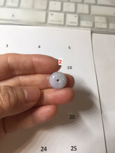 Load image into Gallery viewer, 14mm Type A 100% Natural purple/gray Abacus-Bead Peace and Safety Guardian Donuts Buckle jadeite Pendant group  PH115-1
