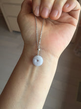 Load image into Gallery viewer, 12.5mm Type A 100% Natural sunny green white purple Jadeite Safety Guardian Button donuts pendant PH60 Add on item
