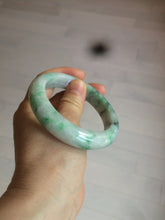 Load image into Gallery viewer, 57.6mm Certified 100% natural Type A sunny green/white jadeite jade bangle AX49-4131
