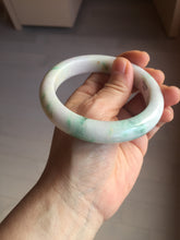 Load image into Gallery viewer, 59.5mm 100% Natural type A sunny green purple white Jadeite Jade bangle PE46-5504
