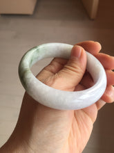 Load image into Gallery viewer, 55mm certified 100% natural Type A sunny green light purple jadeite bangle PA186-4759
