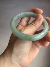 Load image into Gallery viewer, 54.7mm certified type A 100% Natural light purple brown green(FU LU SHOU) dark green gray(淡油青) black jadeite jade bangle BS153-0489
