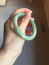 Load image into Gallery viewer, 51.6mm Certified type A 100% Natural dark green/gray round cut Jadeite bangle PF37-5469

