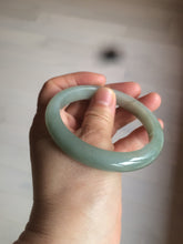 Load image into Gallery viewer, 57.4mm 100% natural Type A icy oily dark green/gray jadeite jade bangle AX59-0336
