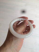 Load image into Gallery viewer, 54.9mm certified 100% Natural white/beige round cut nephrite Jade bangle HT89-7851
