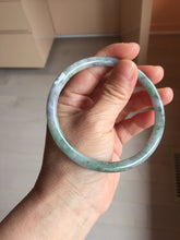 Load image into Gallery viewer, 65.2mm Certified type A 100% Natural light Green purple red (FU LU SHOU)white round cut Jadeite bangle PB307-0167
