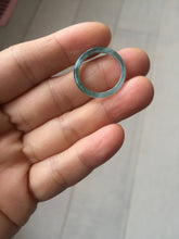 Load image into Gallery viewer, 16.3mm size 5 3/4 100% natural type A icy watery green/blue Guatemala jadeite jade band ring group PA221
