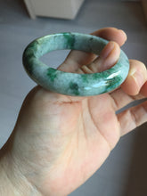 Load image into Gallery viewer, 50.4mm Certified 100% natural Type A sunny green dark green/gray/black oval jadeite jade bangle PD133-6294
