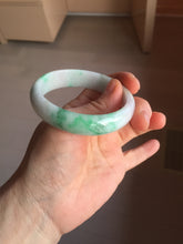 Load image into Gallery viewer, 52.5mm certified type A 100% Natural sunny green/purple oval jadeite jade bangle PF55-0437
