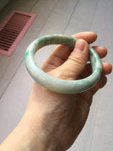 Load image into Gallery viewer, 58.8mm Certified Type A 100% Natural sunny green/white/beige Jadeite bangle PH41-0494
