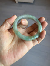 Load image into Gallery viewer, 52mm 100% natural certified light green/gray jadeite jade bangle AX130-0235
